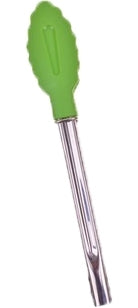 Mini Tongs Stainless Steel with Nylon Head - Bright Green (18cm)