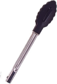 Mini Tongs Stainless Steel with Nylon Head - Black (18cm)