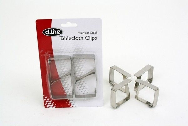 Stainless Steel Tablecloth Clips - Set of 4