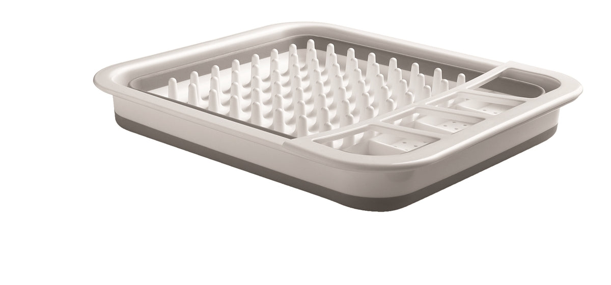 Madesmart Collapsible Dish Rack - White & Grey