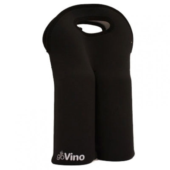 Go Vino Double Bottle Bag - Black