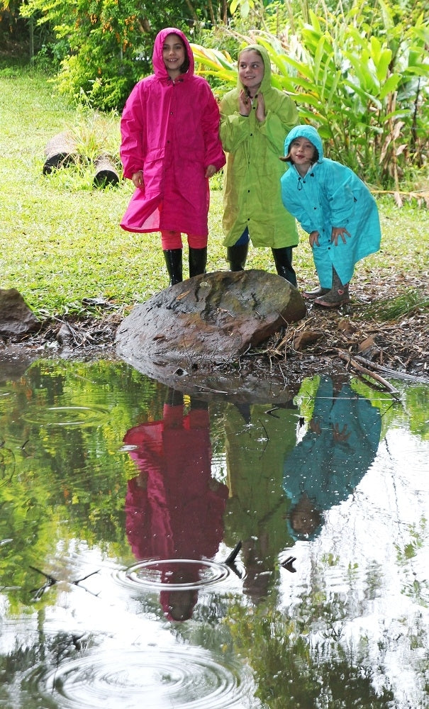 Kids Compact Raincoat - Raspberry