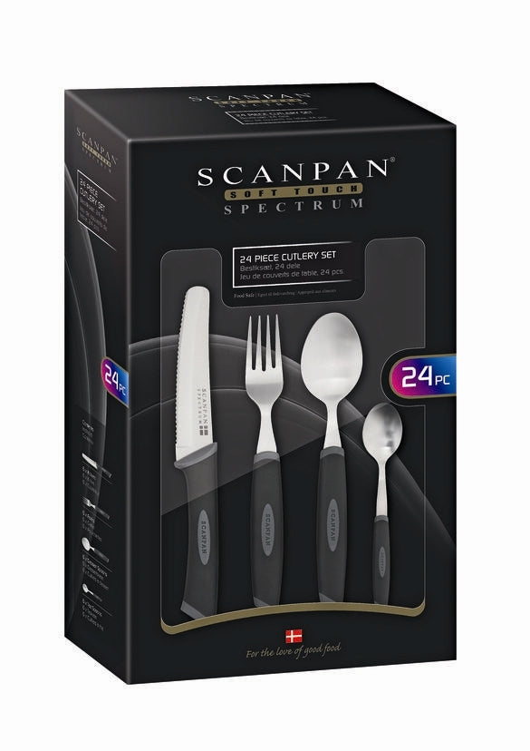 Scanpan Spectrum Cutlery Set 24 Piece - Black & Grey