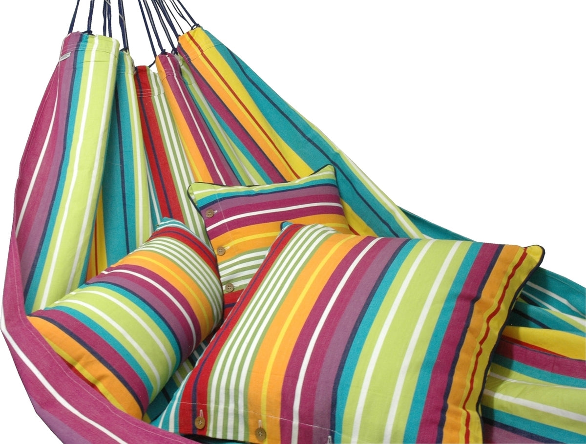 Designer Striped Cotton Hammock - Mixed Colours (Cochine)