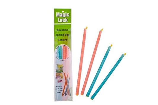 Magic Lock Reusable Bag Sealers - Pack of 4