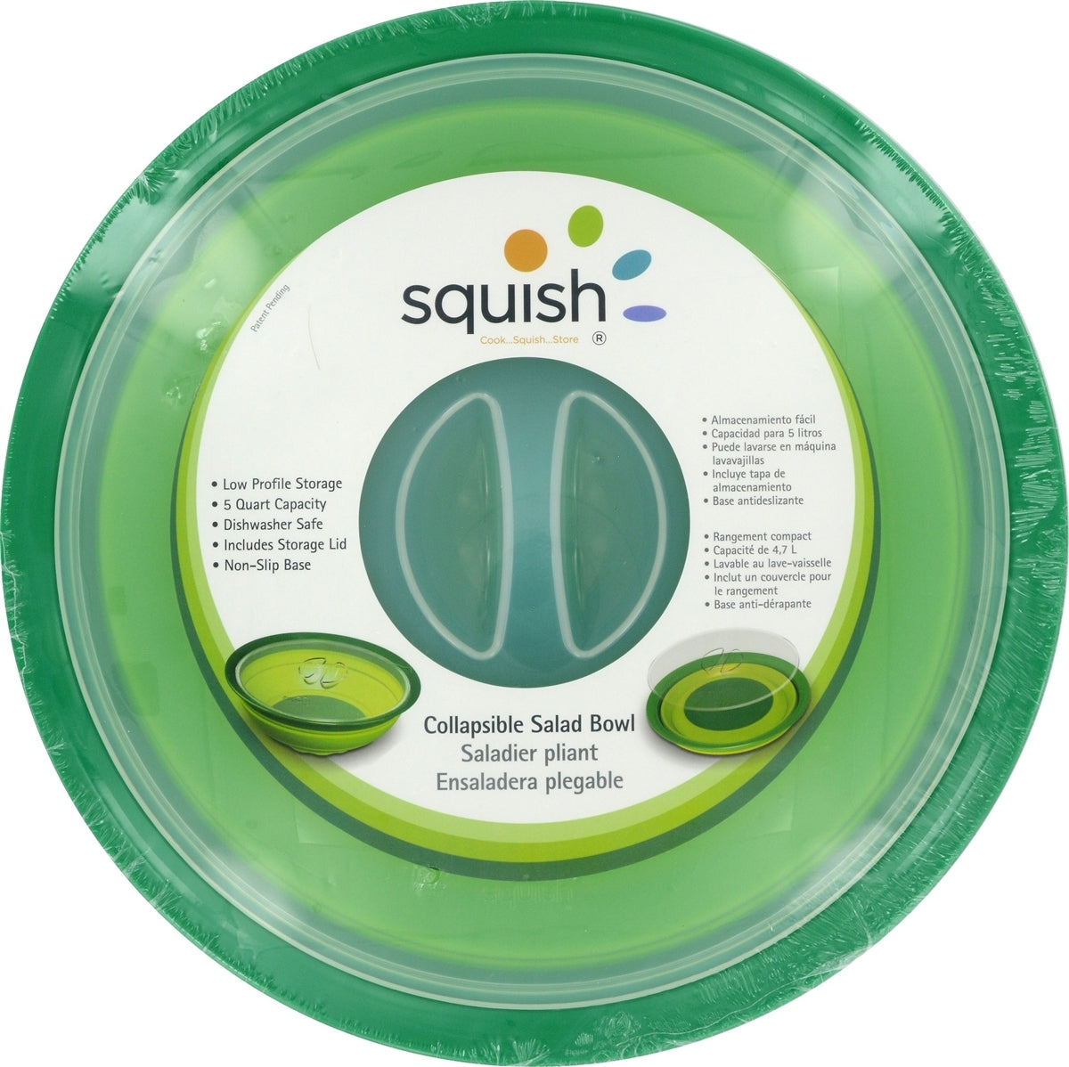 Squish Collapsible Large Salad Bowl with Lid 4.7L