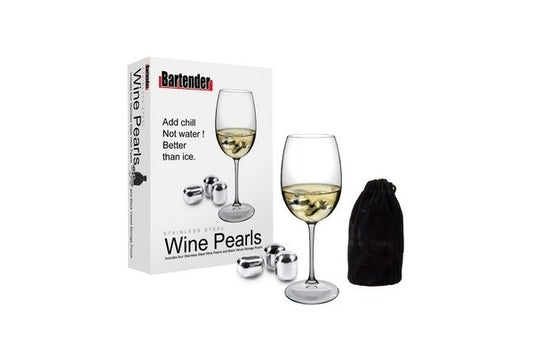Bartender Stainless Steel Wine Pearls - Set of 4