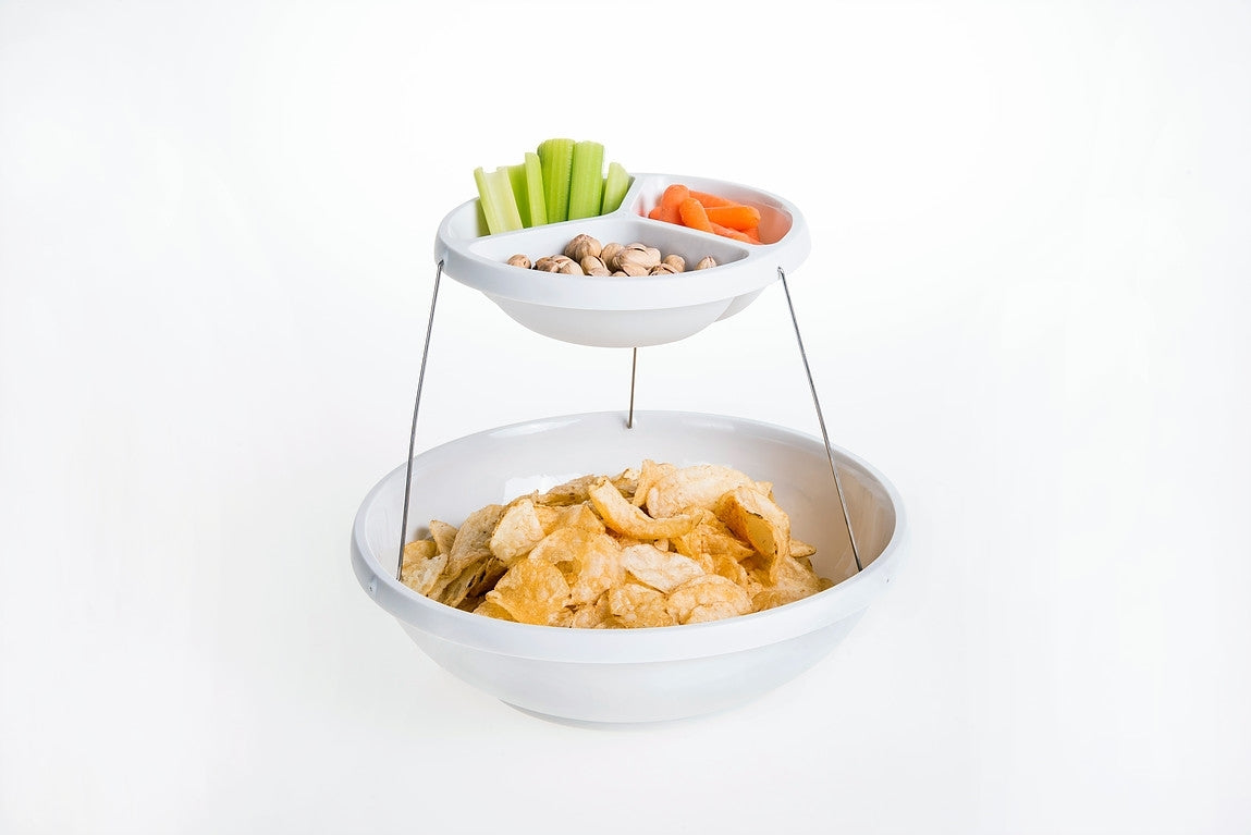 Fozzils Twist Fold 2 Tier Party Bowl