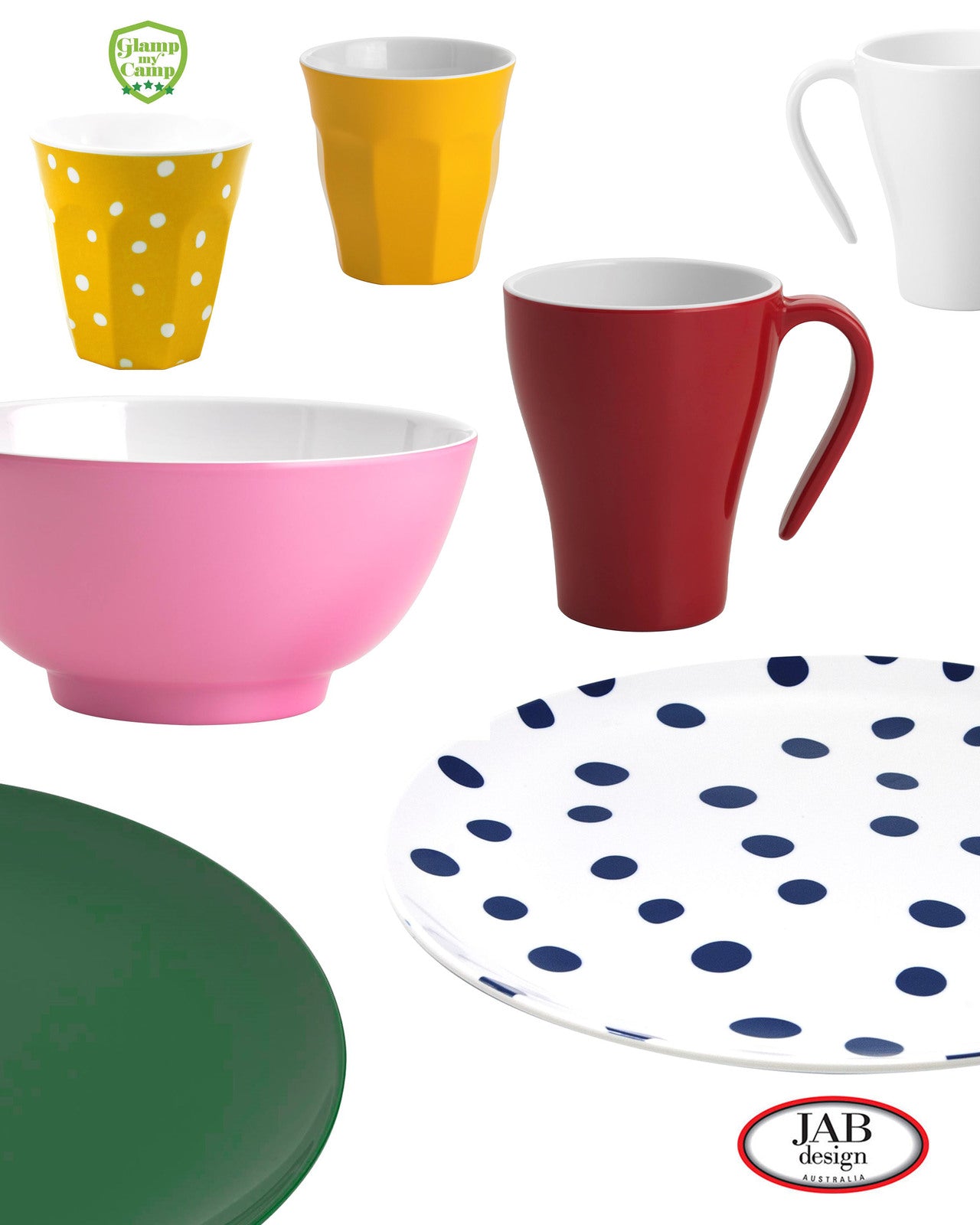JAB Design Gelato Melamine Plate 25cm - Green
