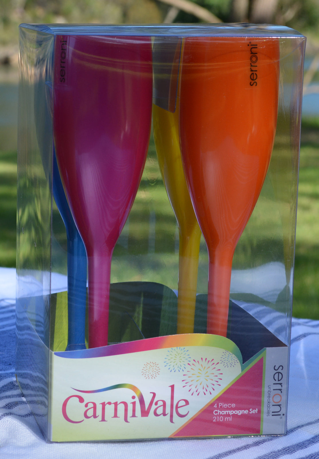 Serroni Carnivale 4 Piece Champagne Flute 210ml - Mixed