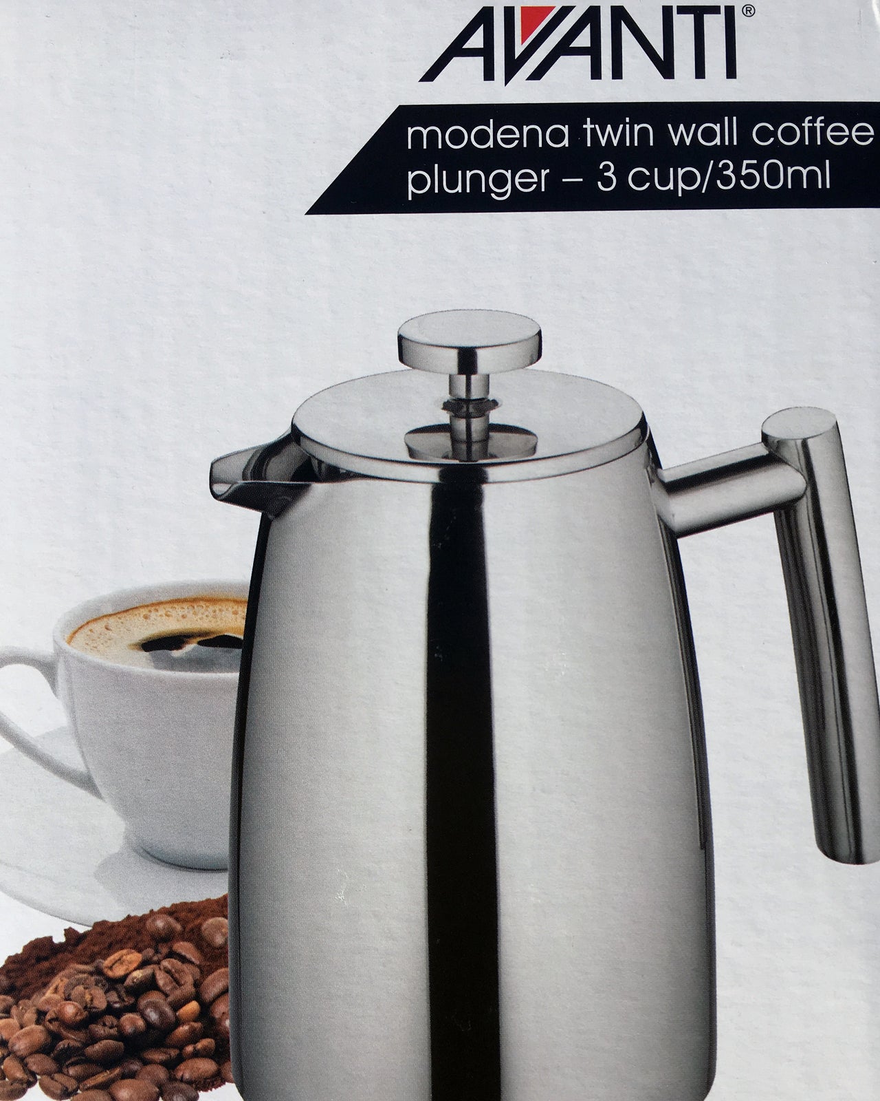 Avanti Modena Stainless Steel Twin Wall Coffee Plunger 350ml