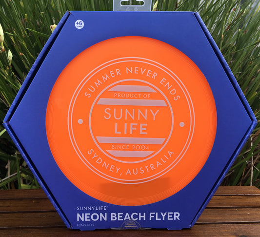 Sunnylife Neon Orange Beach Flyer Frisbee