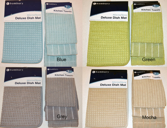 Bambury Microfibre Drying Mat & Towel Set