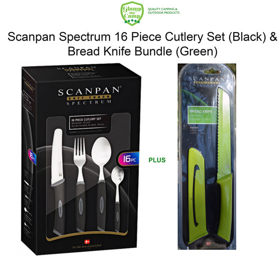 Scanpan Spectrum Cutlery Set 16 Piece & Bread Knife Bundle