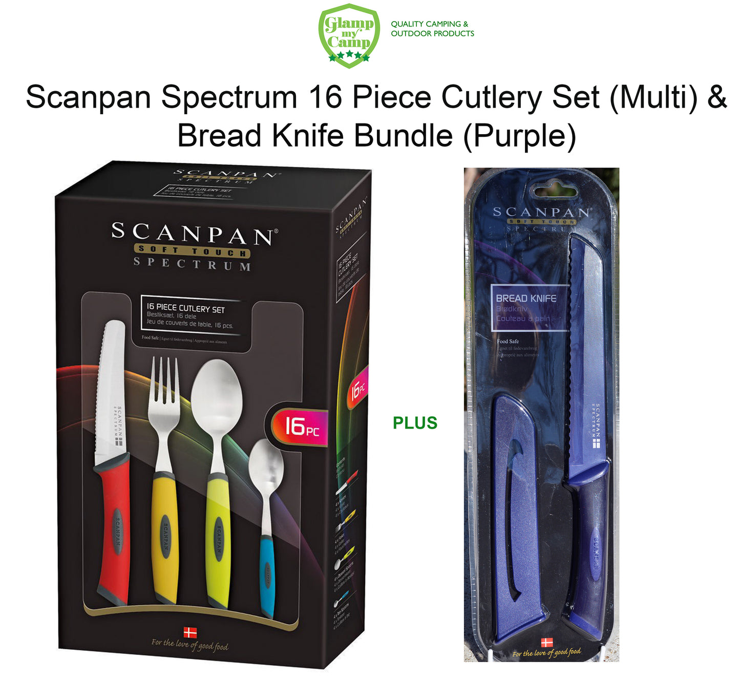 Scanpan Spectrum Cutlery Set 16 Piece & Bread Knife Bundle