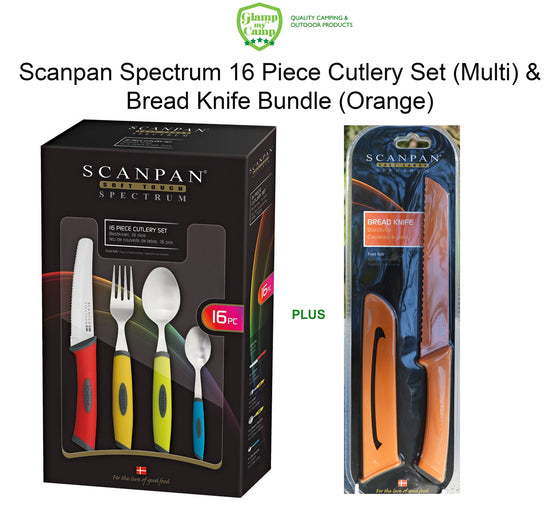 Scanpan Spectrum Cutlery Set 16 Piece & Bread Knife Bundle