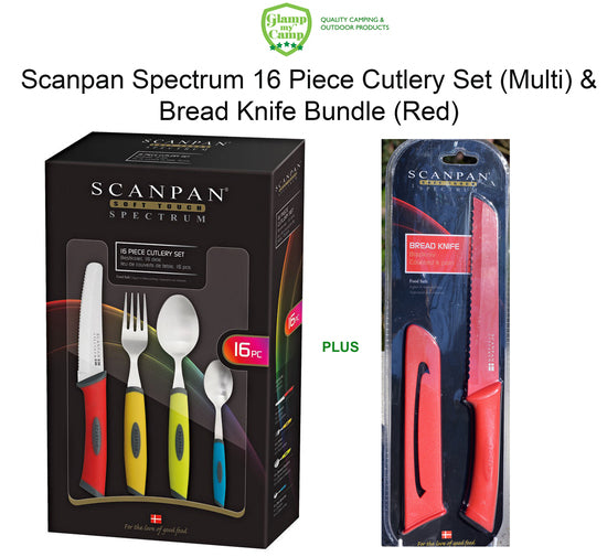 Scanpan Spectrum Cutlery Set 16 Piece & Bread Knife Bundle