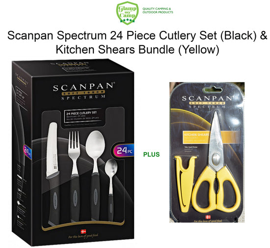 Scanpan Spectrum Cutlery Set 24 Piece & Kitchen Shears Bundle