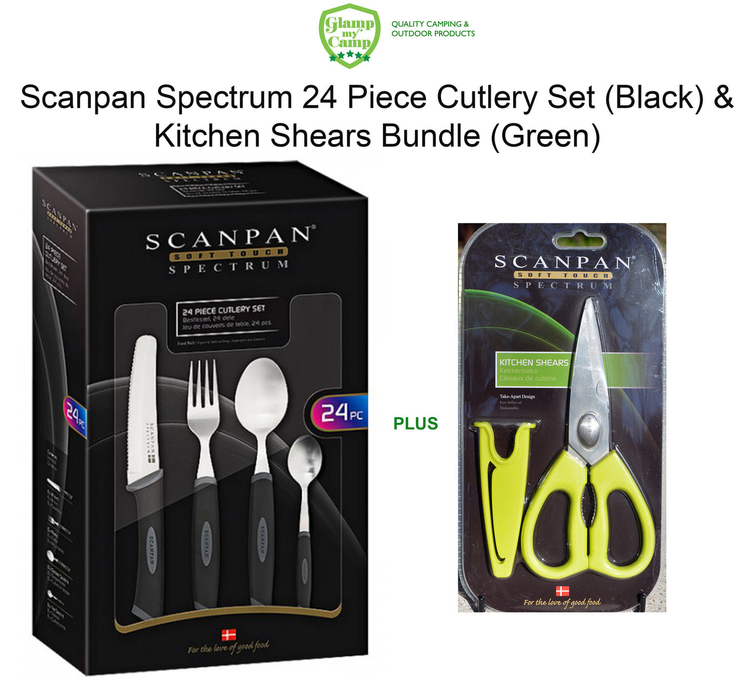 Scanpan Spectrum Cutlery Set 24 Piece & Kitchen Shears Bundle