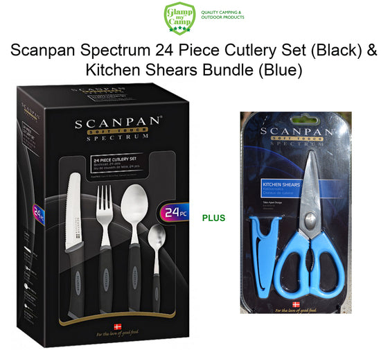 Scanpan Spectrum Cutlery Set 24 Piece & Kitchen Shears Bundle