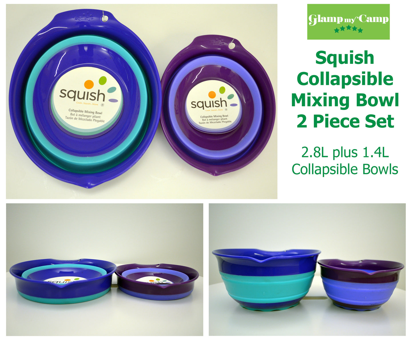 Squish Collapsible Mixing Bowl 2 Piece Set