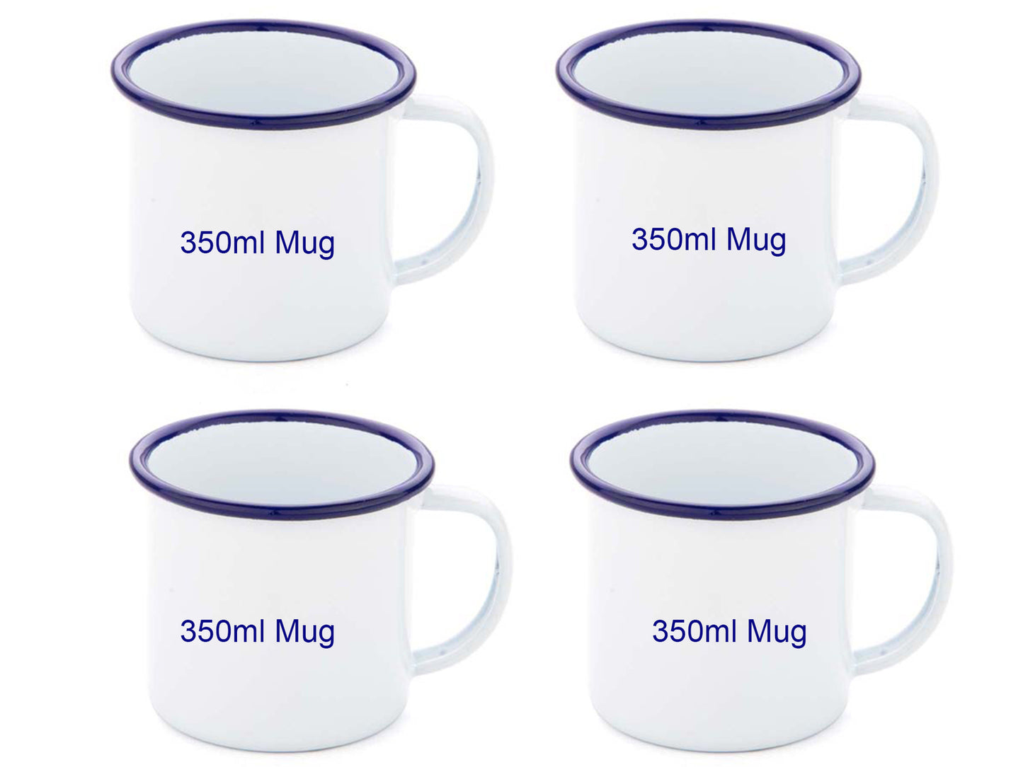 Falcon Enamel 2L Kettle, Sugar Pot & Creamer Set with 4 x 350ml Mugs