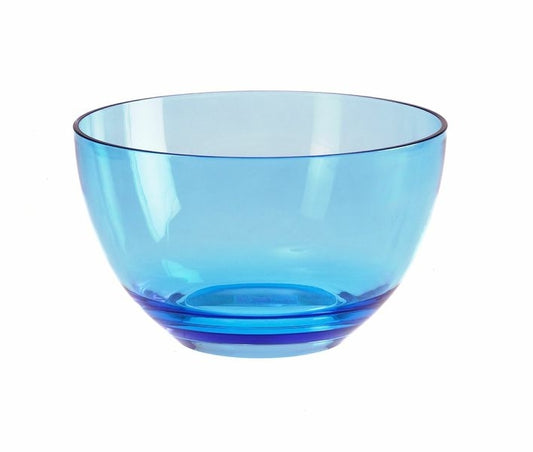 Casa Uno Large Acrylic Salad Bowl - Blue (26cm Diameter)