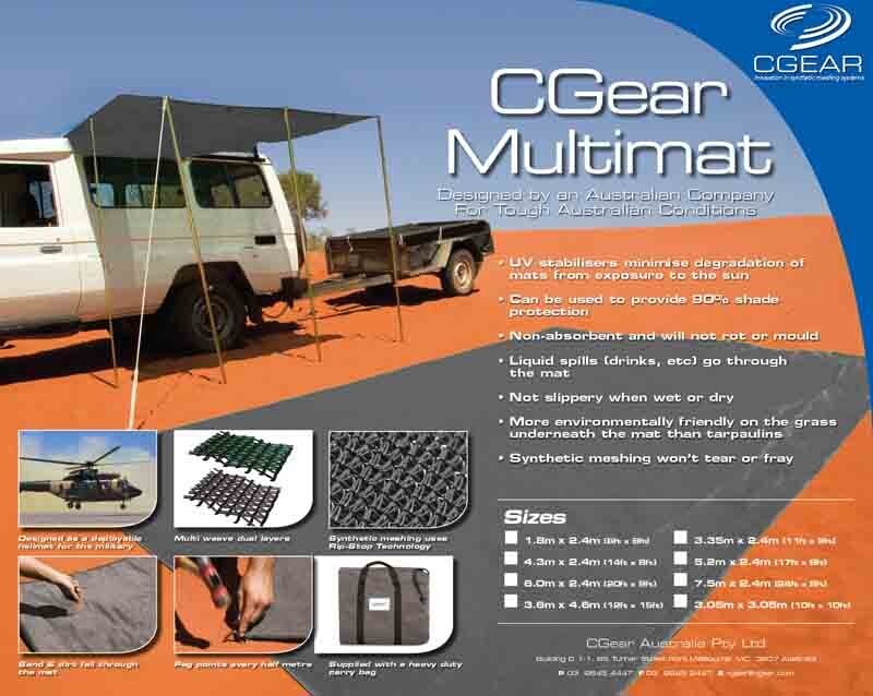 CGEAR Multimat 3.05M x 3.05M (10ft x 10ft) - Green/Grey - With Bonus FREE Gift - 2 x folding stools