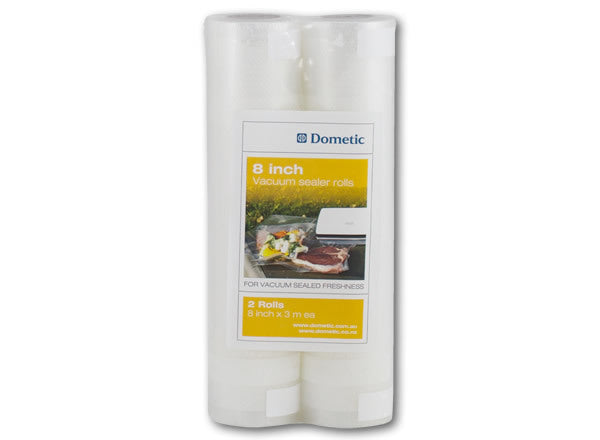 Dometic 8" Vacuum Food Sealer Rolls Twin Pack - 3 Metres