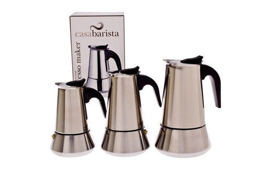 Casa Barista Roma Stainless Steel Espresso Coffee Maker 10 Cup