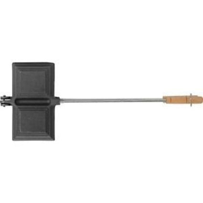 Cast Iron Double Jaffle Iron Wooden Handle