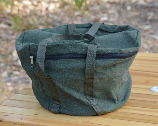 Canvas Round Camp Oven Bag (9QT) - Green