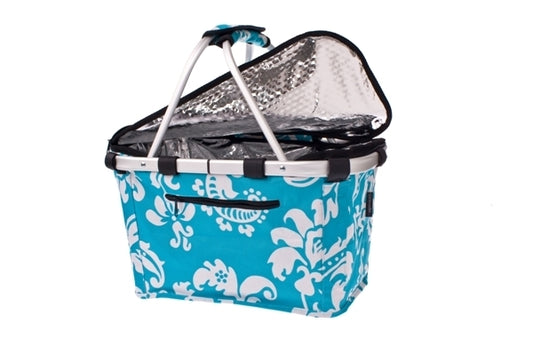 Shop & Go Insulated Collapsible Carry Basket with Lid - Phoenix Aqua