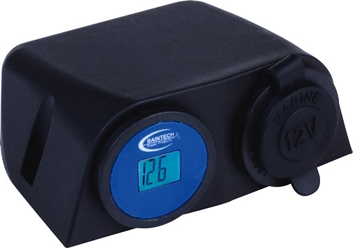 BAINTECH Surface Mount Double Socket 12v LCD Meter