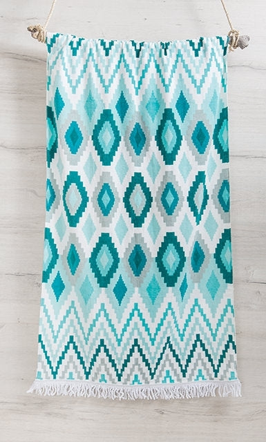 Bambury Fringed Printed Beach Towel (86 x 160cm) - Kismet