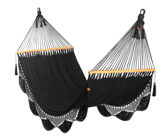 Hammock with Crochet (Black) - Large Size