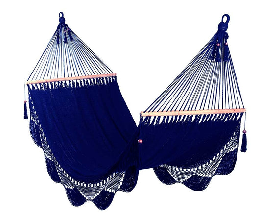 Hammock with Crochet (Navy Blue) - Large Size