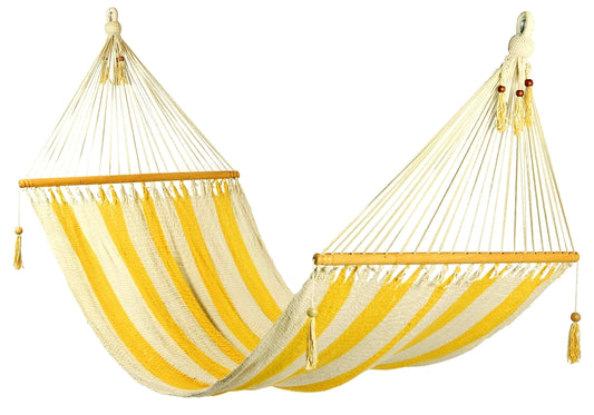 Striped Hammock Yellow & White - Large