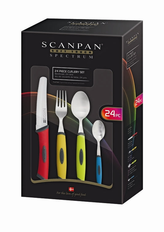 Scanpan Spectrum Cutlery Set 24 Piece - Multi Coloured