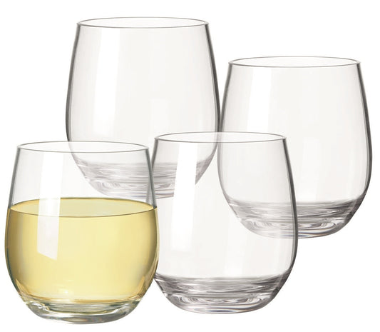 Serroni Fresco Stemless White Wine Glass 385ml - 4 Piece Set