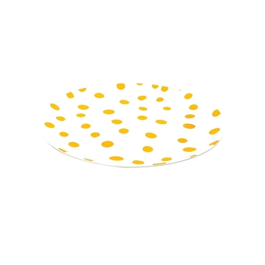 JAB Design Gelato Pop Melamine Plate 25cm - Yellow Spots