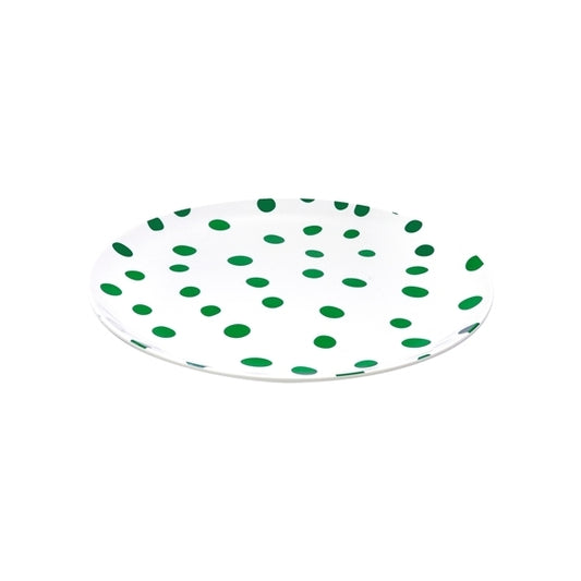 JAB Design Gelato Pop Melamine Plate 25cm - Green Spots