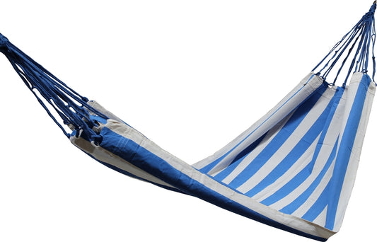 Designer Striped Cotton Hammock - Blue & White (Malibu)