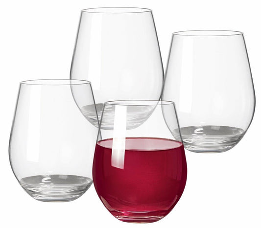 Serroni Fresco Stemless Red Wine Glass 600ML - 4 Piece Set