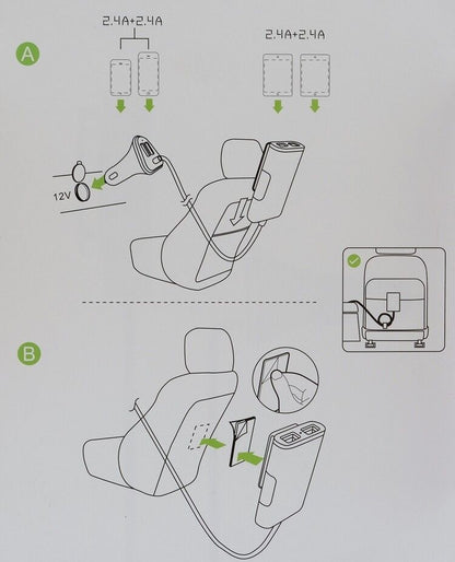Ultra-fast 9.6amp 4 port USB car charger