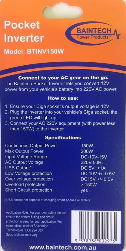 BAINTECH Pocket Power Inverter 150W