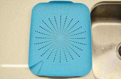 Sinkstation Flat Colander Sky Blue 34x27cm