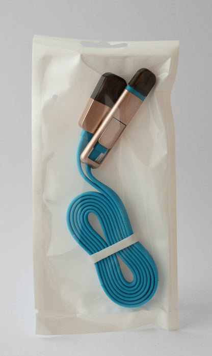 2 in 1 USB Charging Cable Micro USB & Lightning (Apple)