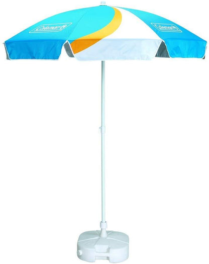 Coleman Beach Umbrella (Blue & White) – Glamp My Camp