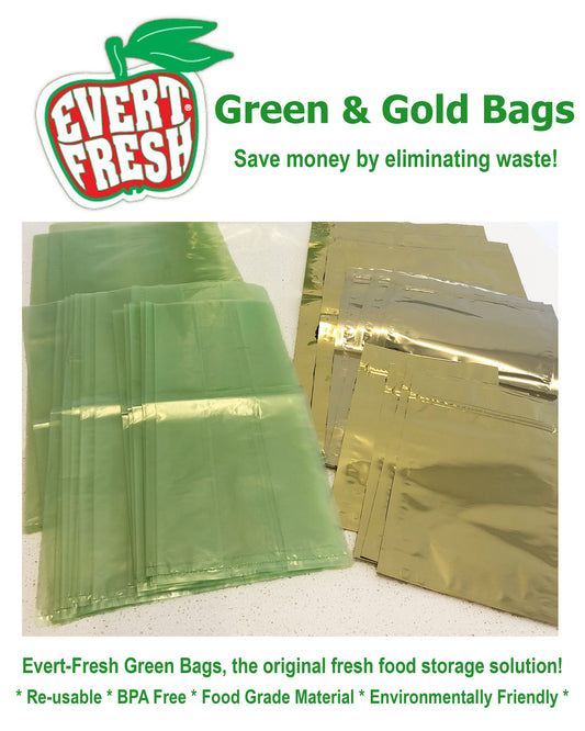 Evert-Fresh Green and Gold Bags
